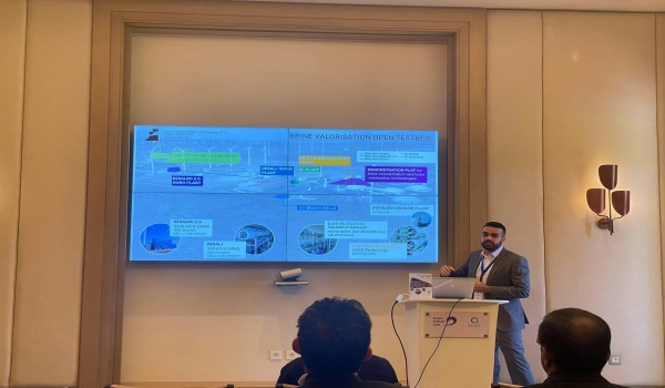 Tecnologias de pré-tratamento para valorização de salmoura apresentadas no EuroMed 2024
